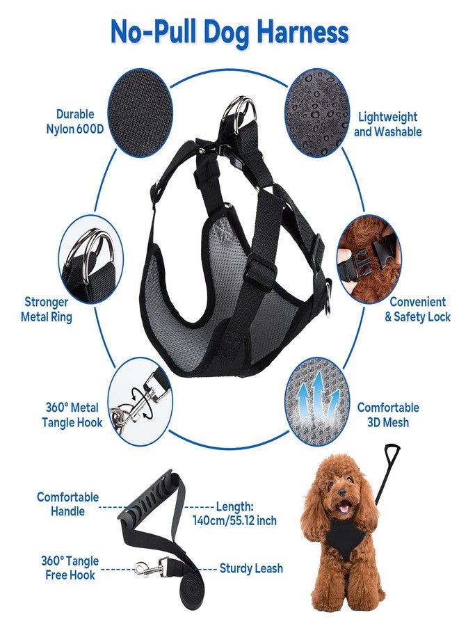 Mypin 2 in 1 Pet Grooming Hammock with No-Pull Harness, Disassembles into Leash, Adjustable Loop/Leash, Stainless Hooks, Small Size for Cat/Dog - Image 5